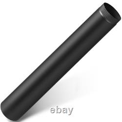 Black Matte Stove Pipe 6 x 48 Durable 304 Stainless Steel Vent Pipe