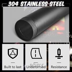 Black Matte Stove Pipe 6 x 48 Durable 304 Stainless Steel Vent Pipe