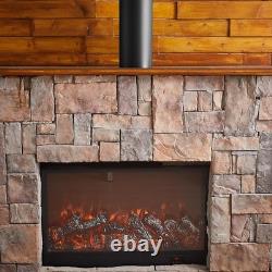 Black Matte Stove Pipe 6 x 48 Durable 304 Stainless Steel Vent Pipe