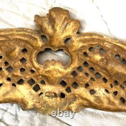 Cast Brass Fireplace Fender Replacement Part Center 2+ Lbs 16.5 Scrolls Floral