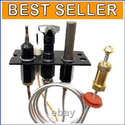 Compact Natural Gas Pilot Assembly with Thermocouple for Heat-N-Glo Fireplaces