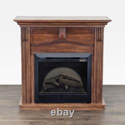 Dimplex Electric Fireplace Heater with Wooden Mantel