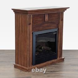 Dimplex Electric Fireplace Heater with Wooden Mantel