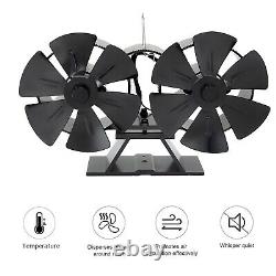 Double-Headed Stove Fan Accessories Fireplace Fan Replacement Spare Parts