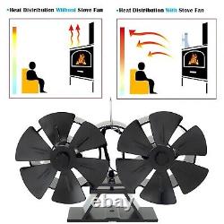 Double-Headed Stove Fan Accessories Fireplace Fan Replacement Spare Parts
