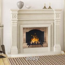 Durable Cast Iron Fireback Feet Heavy-Duty Fireplace Support, 1 Pair, All Fire
