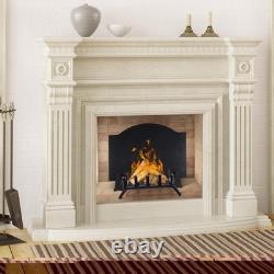 Durable Cast Iron Fireback Feet Heavy-Duty Fireplace Support, 1 Pair, All Fire