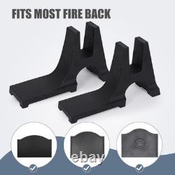 Durable Cast Iron Fireback Feet Heavy-Duty Fireplace Support, 1 Pair, All Fire