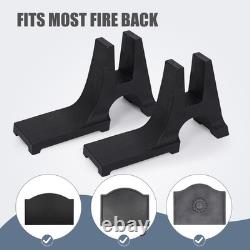 Durable Cast Iron Fireback Feet Heavy-Duty Fireplace Support, 1 Pair, All Fire