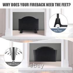 Durable Cast Iron Fireback Feet Heavy-Duty Fireplace Support, 1 Pair, All Fire