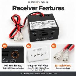 Durablow Gas Fireplace Remote Control Kit RF Wireless