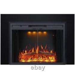 Electric Fireplace Heater Insert 33 Length 25 High Trim Kit Included, Modern