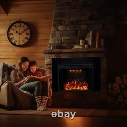 Electric Fireplace Heater Insert 33 Length 25 High Trim Kit Included, Modern
