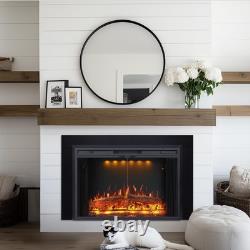 Electric Fireplace Heater Insert 33 Length 25 High Trim Kit Included, Modern