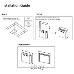 Electric Fireplace Heater Insert 33 Length 25 High Trim Kit Included, Modern