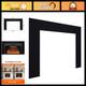 Electric Fireplace Insert 36 Length 21 High Trim Kit, Heater, Home Decor