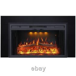 Electric Fireplace Insert 36 Length 21 High Trim Kit, Heater, Home Decor