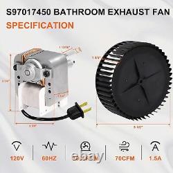 Exhaust Fan Motor 120V, 70CFM, 1.5A, 3000 RPM with Replacement Part for S97017450