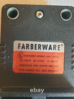 Farberware Open Hearth Rotisserie Broiler Motor Model 444 454-A Replacement Part
