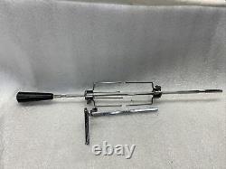 Farberware Rotisserie Open Hearth Grill Spit Rod And Forks Plus Support