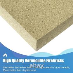 Fire Bricks for Stove 9x4.5x1.25 Inches Vermiculite Replacement 6-Pack