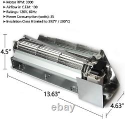 Fireplace Blower Fan Replacement Kit Parts Unit for Lennox Superior FBK-200