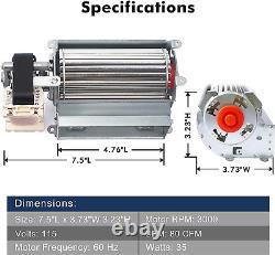 Fireplace Blower Fan Replacement Kit Parts for Heatilator GFK21 GFK21A FK21