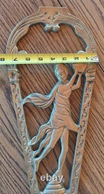 Fireplace Screen Vintage Art DECO Brass Ornate Peacock 24 Tall Replacement PART