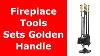 Fireplace Tools Sets Golden Handle Wrought Iron