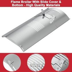 Flame Broiler Kit for Pellet Grills, Slide Cover Bottom Replacement for Pit Boss