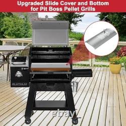 Flame Broiler Kit for Pellet Grills, Slide Cover Bottom Replacement for Pit Boss