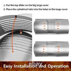 Flame Broiler Kit for Pit Boss Pellet Grills Slide Cover & Bottom Replacement