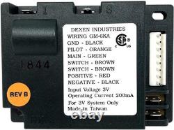 GM6K-M Fireplace Control Module-IPI Ignition, 3V Battery or Transformer Powered
