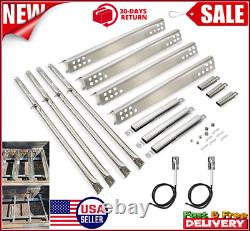 Grill Replacement Part Kit for Charbroil 4 Burner Heat Plate Tent Shield, Burner