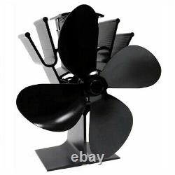 Heat Powered Aluminum 4 Leaves Fan Replacement Parts Home Stove Fireplace Acces