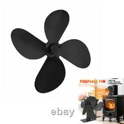 Heat Powered Aluminum 4 Leaves Fan Replacement Parts Home Stove Fireplace Acces