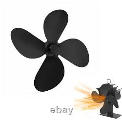 Heat Powered Aluminum 4 Leaves Fan Replacement Parts Home Stove Fireplace Acces