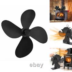 Heat Powered Aluminum 4 Leaves Fan Replacement Parts Home Stove Fireplace Acces