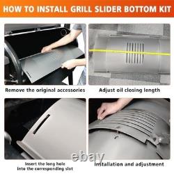 Heavy-Duty Flame Broiler Kit for Pellet Grills, Adjustable 23-32, Replacement P