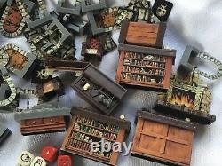 HeroQuest Original Furniture Replacement Lot Fireplace Table Bookcase Parts Dice