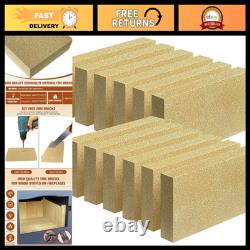 High-Temperature Fire Bricks, 9 x 4.5 x 1.25, Pack of 12 for Ovens & Grills