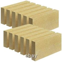 High-Temperature Fire Bricks, 9 x 4.5 x 1.25, Pack of 12 for Ovens & Grills
