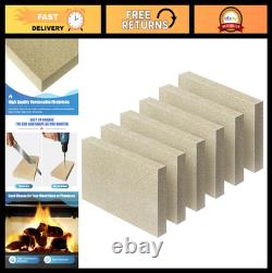 High-Temperature Fire Bricks for Wood Stoves, 9 x 4.5 x 0.75, 6 Pack