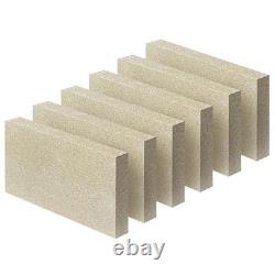 High-Temperature Fire Bricks for Wood Stoves, 9 x 4.5 x 0.75, 6 Pack