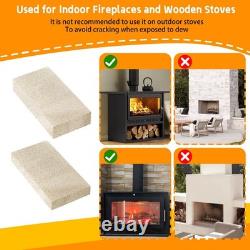 High-Temperature Fire Bricks for Wood Stoves & Fireplaces, Cuttable 9x4.5, 6 P