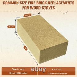 High-Temperature Insulated Fire Bricks for Wood Stoves & Fireplaces, 12 Pack, 9