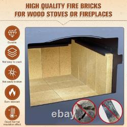 High-Temperature Insulated Fire Bricks for Wood Stoves & Fireplaces, 12 Pack, 9