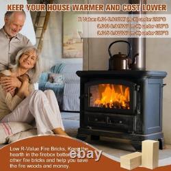 High-Temperature Insulated Fire Bricks for Wood Stoves & Fireplaces, 12 Pack, 9