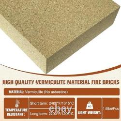 High-Temperature Insulated Fire Bricks for Wood Stoves & Fireplaces, 9x4.5x1.2