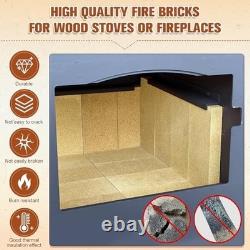 High-Temperature Insulated Fire Bricks for Wood Stoves & Fireplaces, 9x4.5x1.2
